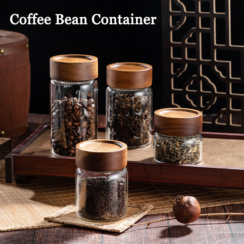 Glass Container Set - Контейнер для хранения кофейных зерен, стеллаж