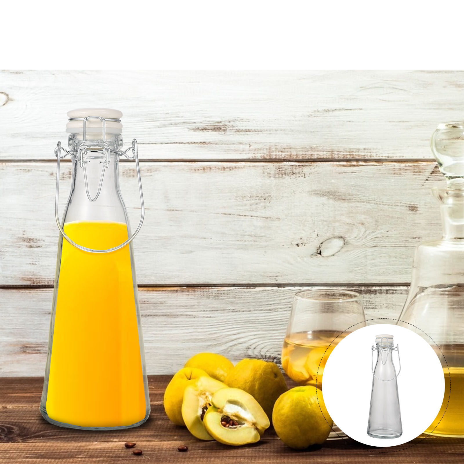 Glass Container Set - Набор из 2 высокопрочных прозрачных стеклянных