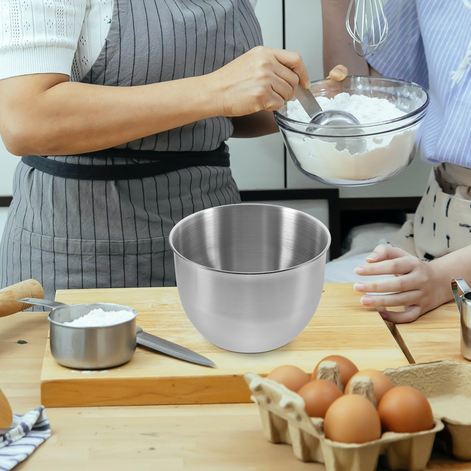 Meal Prep Food - Глубокая миска из нержавеющей стали, толстостенная