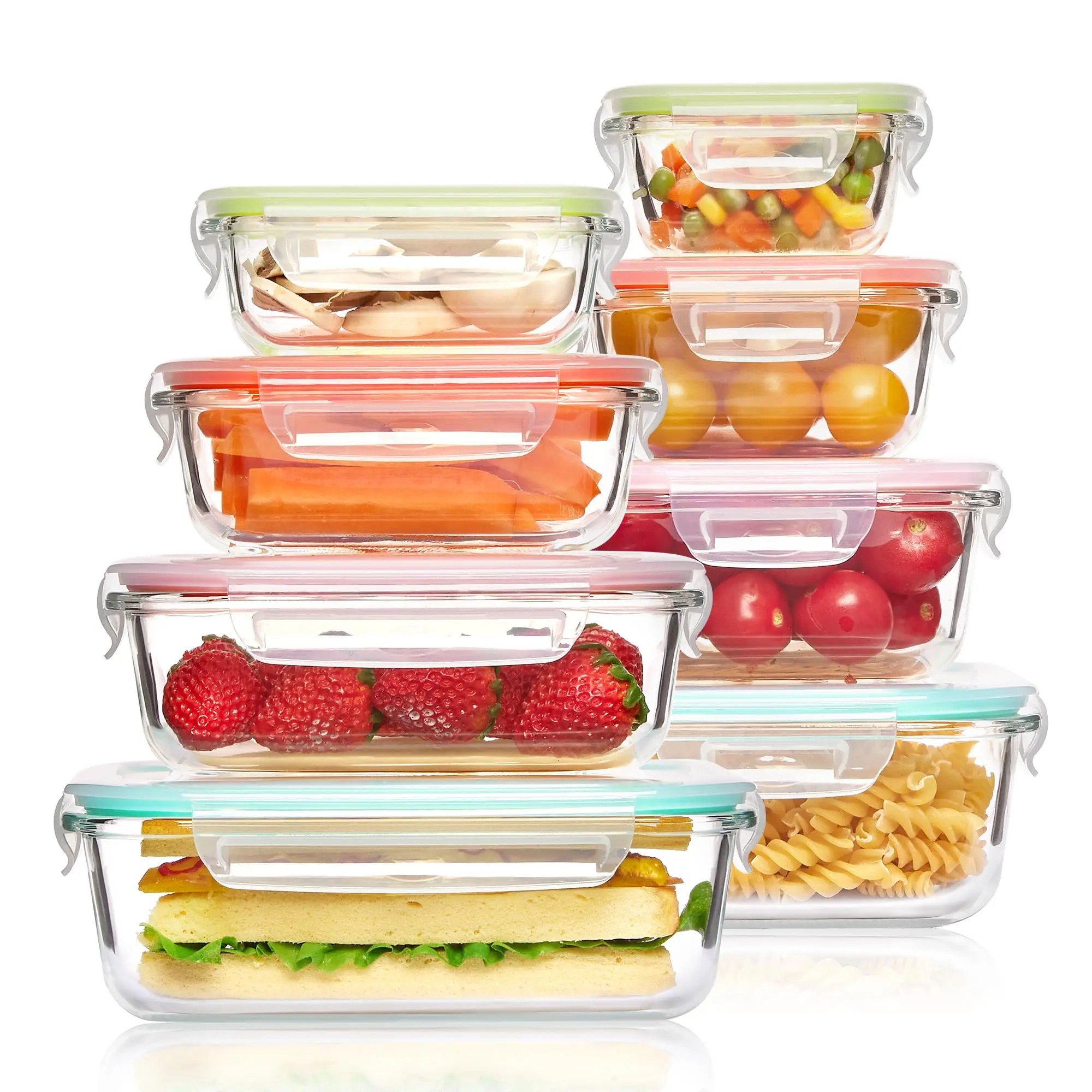 Meal Prep Ideas - Стеклянный ланч-бокс Контейнеры для хранения продуктов