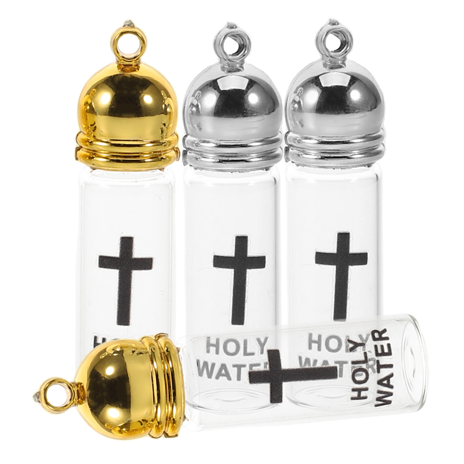 Glass Container Set - Набор из 4 стеклянных бутылочек для