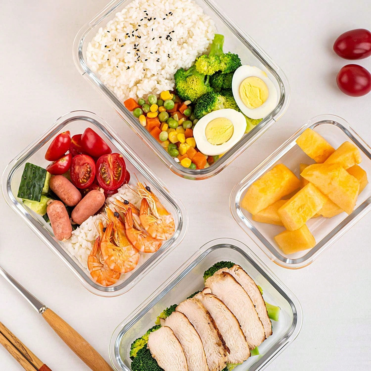 Набор из 10 стеклянных контейн – обзор и цена Meal Prep Ideas