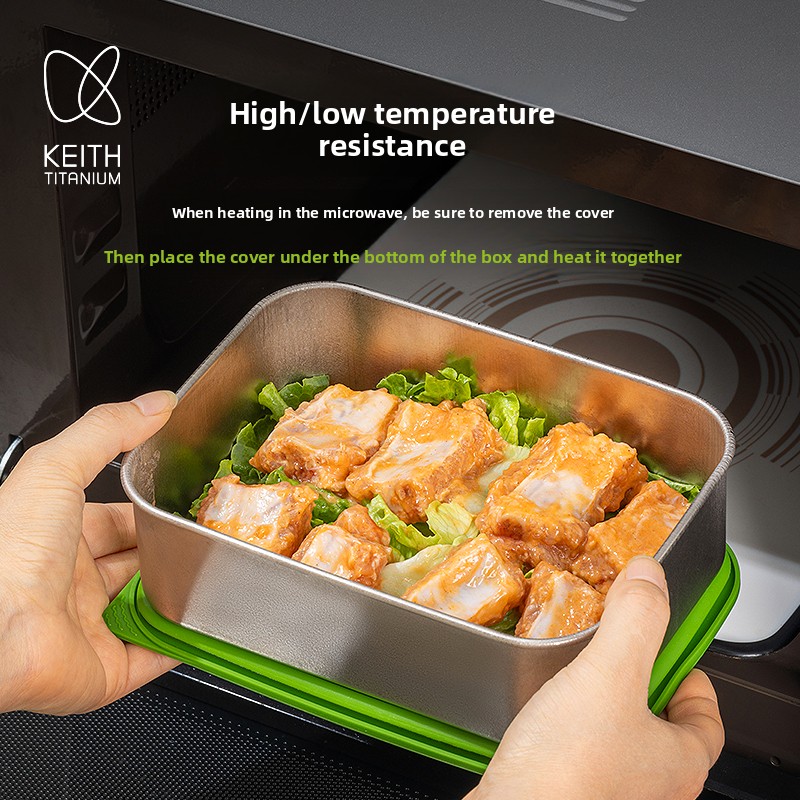 800 мл Ланч-бокс из чистого ти – обзор и цена Meal Prep No Microwave